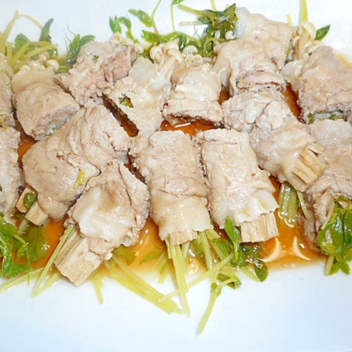 えのき 豆苗の肉巻きレンジ蒸し レシピ 作り方 By アルプスの乙女 楽天レシピ えのき 豆苗の肉巻きレンジ蒸し レシピ 作り方 By アルプスの乙女 楽天レシピ